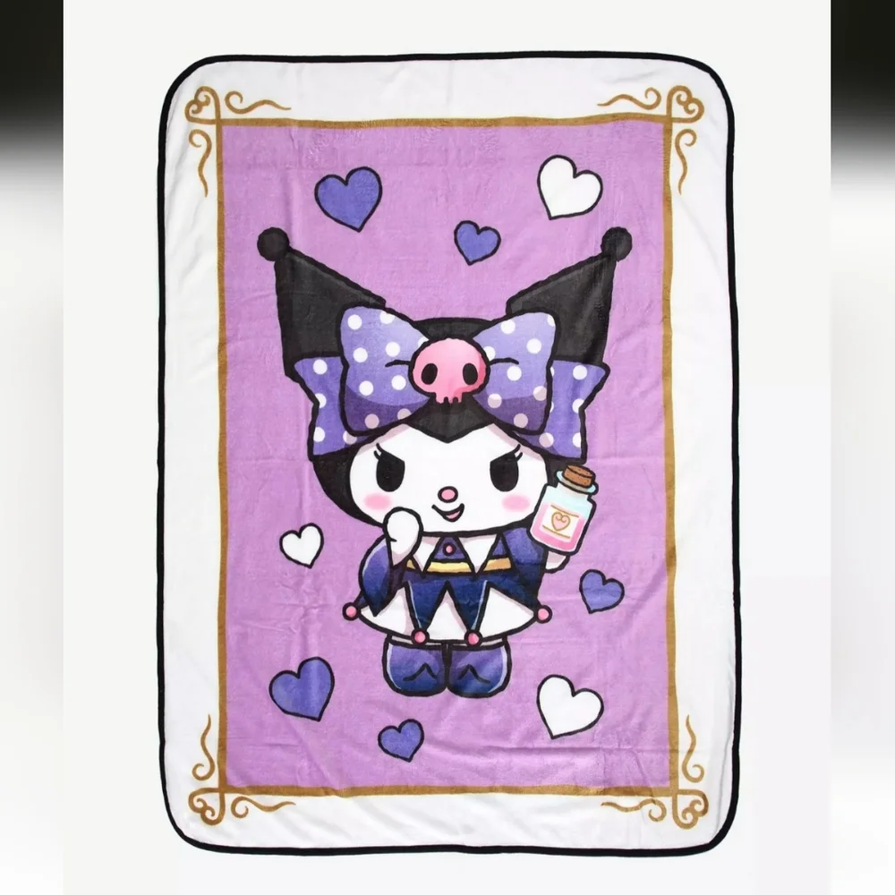 Kuromi Magic Card Throw Blanket